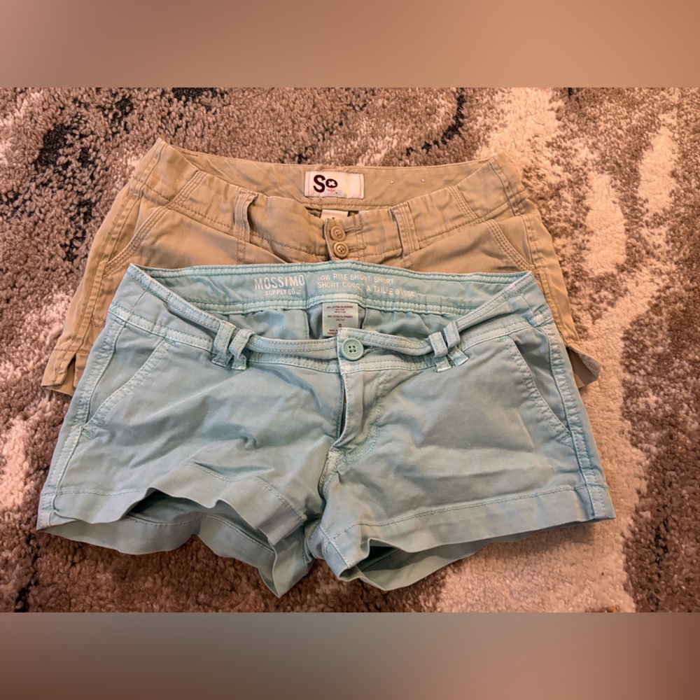 Cargo Shorts Blue and Tan Relaxed Fit